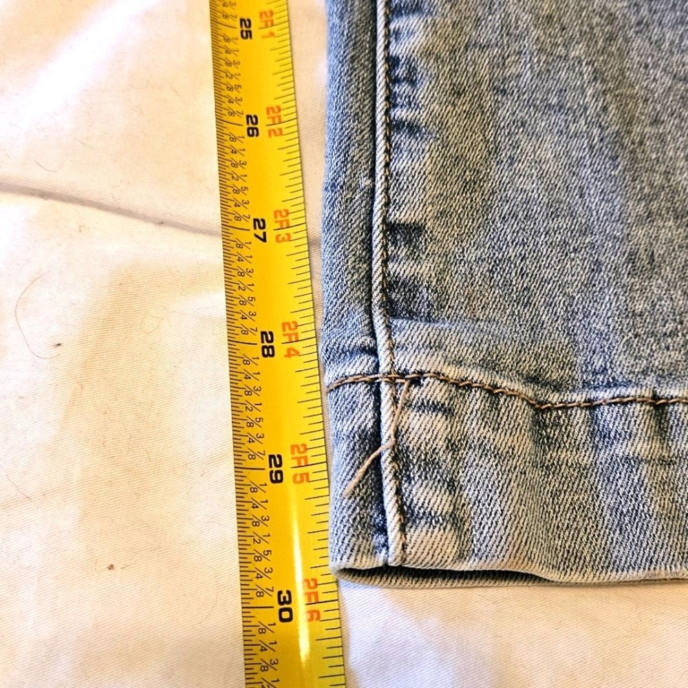 Nicole Miller Jeans Sz 14 Womens Nomad Patches High Rise Bell Bottom Faded Denim - Picture 10 of 16